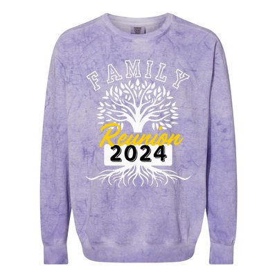 Family Reunion 2024 Attend Meeting Group Vintage Colorblast Crewneck Sweatshirt