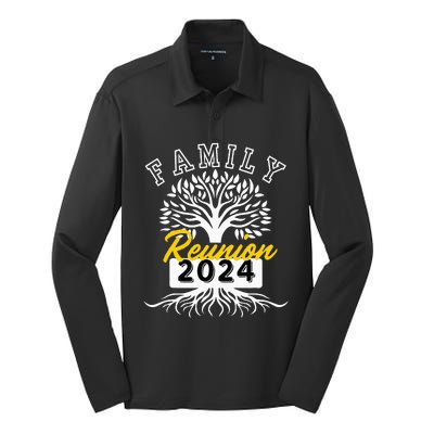 Family Reunion 2024 Attend Meeting Group Vintage Silk Touch Performance Long Sleeve Polo