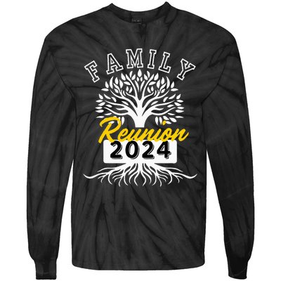 Family Reunion 2024 Attend Meeting Group Vintage Tie-Dye Long Sleeve Shirt