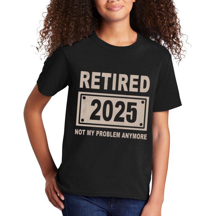 Funny Retired 2025 Not My Problem Anymore Kids T-Shirt