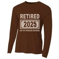 Funny Retired 2025 Not My Problem Anymore Cooling Performance Long Sleeve Crew