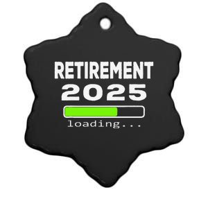 Funny Retirement 2025 Loading Retired Countdown Ceramic Star Ornament