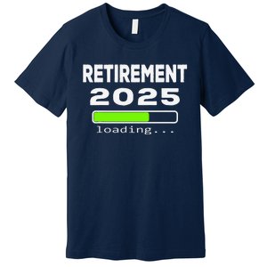 Funny Retirement 2025 Loading Retired Countdown Premium T-Shirt