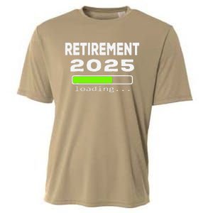 Funny Retirement 2025 Loading Retired Countdown Cooling Performance Crew T-Shirt