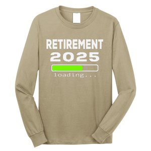 Funny Retirement 2025 Loading Retired Countdown Long Sleeve Shirt