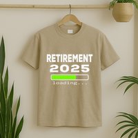 Funny Retirement 2025 Loading Retired Countdown T-Shirt