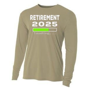 Funny Retirement 2025 Loading Retired Countdown Cooling Performance Long Sleeve Crew