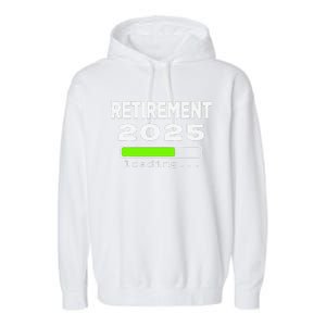 Funny Retirement 2025 Loading Retired Countdown Garment-Dyed Fleece Hoodie