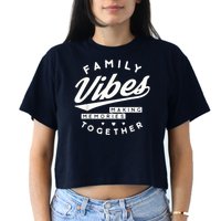 Family reunion 2025 Family Vibes Making Memories matching Women's Crop Top Tee