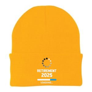 Funny Retirement 2025 Loading Retired Countdown In Progress Knit Cap Winter Beanie