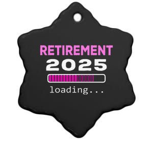 Funny Retirement 2025 Loading Retired Countdown Ceramic Star Ornament