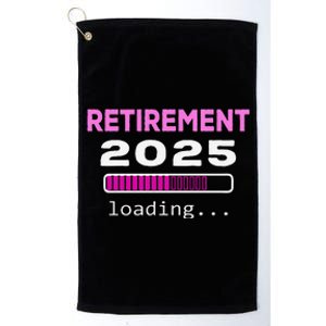 Funny Retirement 2025 Loading Retired Countdown Platinum Collection Golf Towel