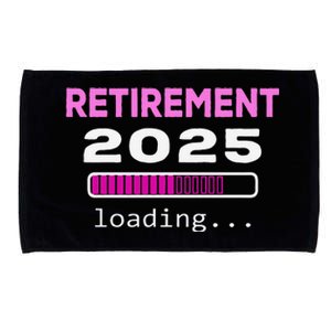 Funny Retirement 2025 Loading Retired Countdown Microfiber Hand Towel