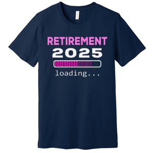 Funny Retirement 2025 Loading Retired Countdown Premium T-Shirt