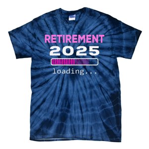 Funny Retirement 2025 Loading Retired Countdown Tie-Dye T-Shirt