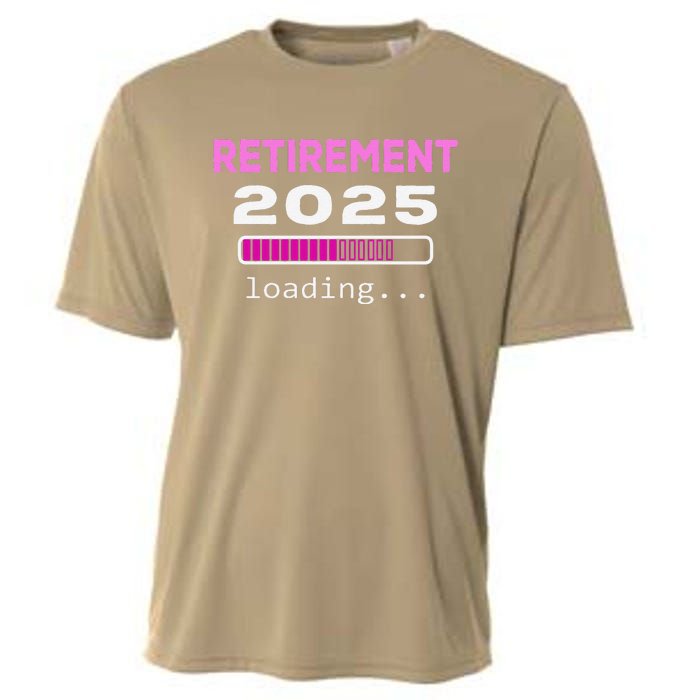 Funny Retirement 2025 Loading Retired Countdown Cooling Performance Crew T-Shirt