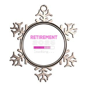 Funny Retirement 2025 Loading Retired Countdown Metallic Star Ornament