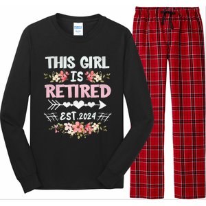 Flower Retired 2025 Not My Problem Anymore Long Sleeve Pajama Set