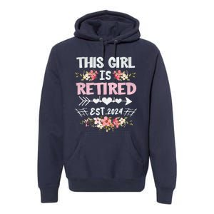 Flower Retired 2025 Not My Problem Anymore Premium Hoodie