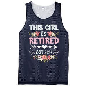 Flower Retired 2025 Not My Problem Anymore Mesh Reversible Basketball Jersey Tank