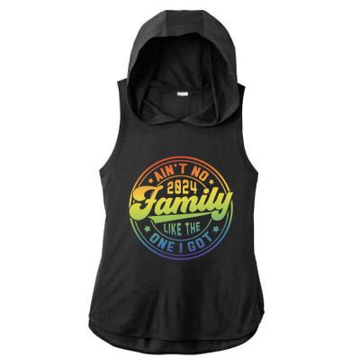 Family Reunion 2024 Family Gathering Ladies PosiCharge Tri-Blend Wicking Draft Hoodie Tank