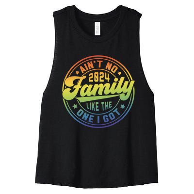 Family Reunion 2024 Family Gathering Women's Racerback Cropped Tank