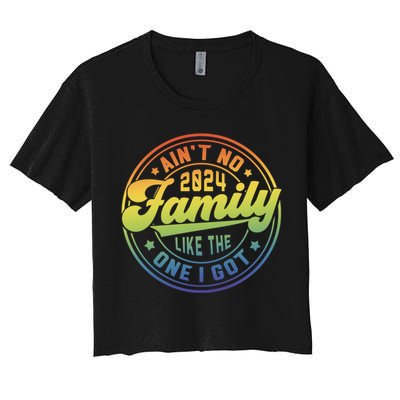 Family Reunion 2024 Family Gathering Women's Crop Top Tee