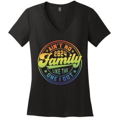 Family Reunion 2024 Family Gathering Women's V-Neck T-Shirt