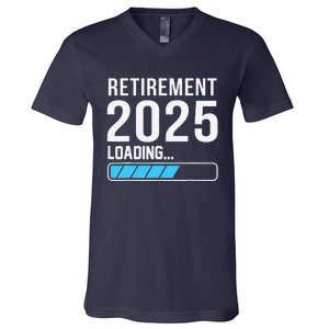 Funny Retirement 2025 Loading Funny Retiring Retired V-Neck T-Shirt