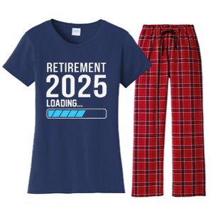 Funny Retirement 2025 Loading Funny Retiring Retired Women's Flannel Pajama Set