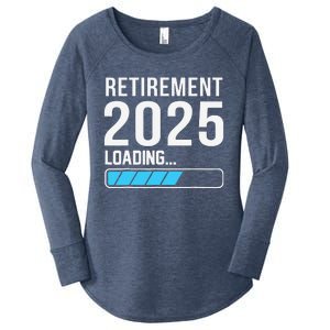 Funny Retirement 2025 Loading Funny Retiring Retired Women's Perfect Tri Tunic Long Sleeve Shirt