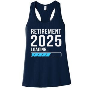 Funny Retirement 2025 Loading Funny Retiring Retired Women's Racerback Tank