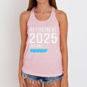 Funny Retirement 2025 Loading Funny Retiring Retired Women's Knotted Racerback Tank