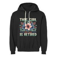 Flower Retired 2025 Not My Problem Anymore Garment-Dyed Fleece Hoodie
