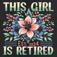 Flower Retired 2025 Not My Problem Anymore Garment-Dyed Fleece Hoodie