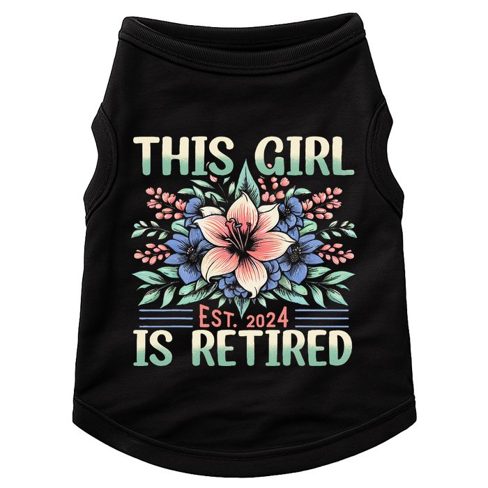 Flower Retired 2025 Not My Problem Anymore Doggie Tank