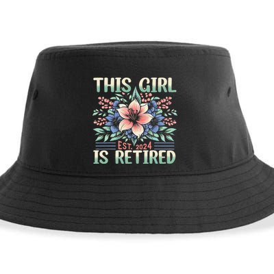 Flower Retired 2025 Not My Problem Anymore Sustainable Bucket Hat