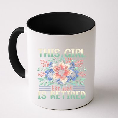 Flower Retired 2025 Not My Problem Anymore Mug
