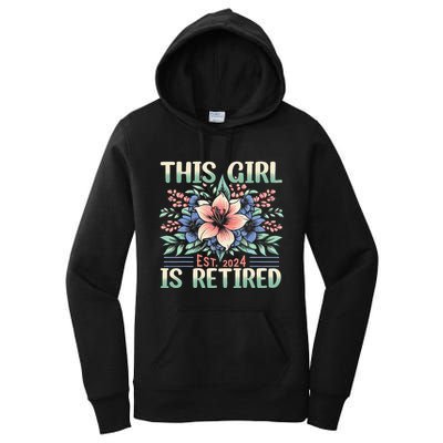 Flower Retired 2025 Not My Problem Anymore Women's Pullover Hoodie