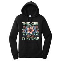Flower Retired 2025 Not My Problem Anymore Women's Pullover Hoodie