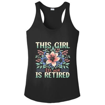 Flower Retired 2025 Not My Problem Anymore Ladies PosiCharge Competitor Racerback Tank