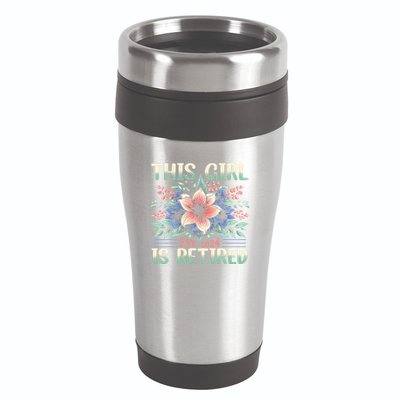 Flower Retired 2025 Not My Problem Anymore 16oz Travel Tumbler