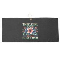 Flower Retired 2025 Not My Problem Anymore Large Microfiber Waffle Golf Towel