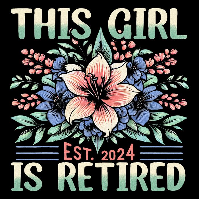 Flower Retired 2025 Not My Problem Anymore Premium T-Shirt