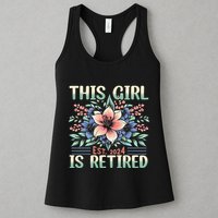 Flower Retired 2025 Not My Problem Anymore Womens Tank Top
