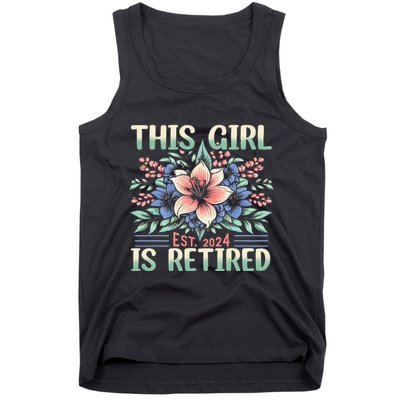 Flower Retired 2025 Not My Problem Anymore Tank Top