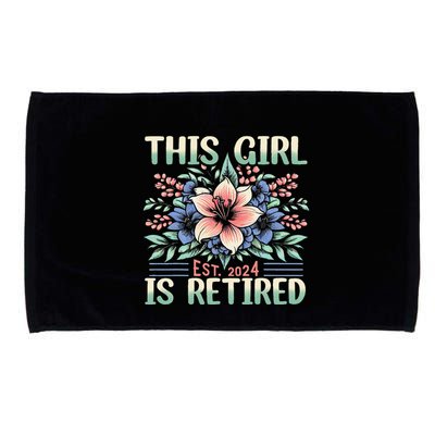 Flower Retired 2025 Not My Problem Anymore Microfiber Hand Towel