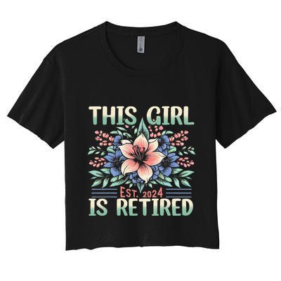 Flower Retired 2025 Not My Problem Anymore Crop Top