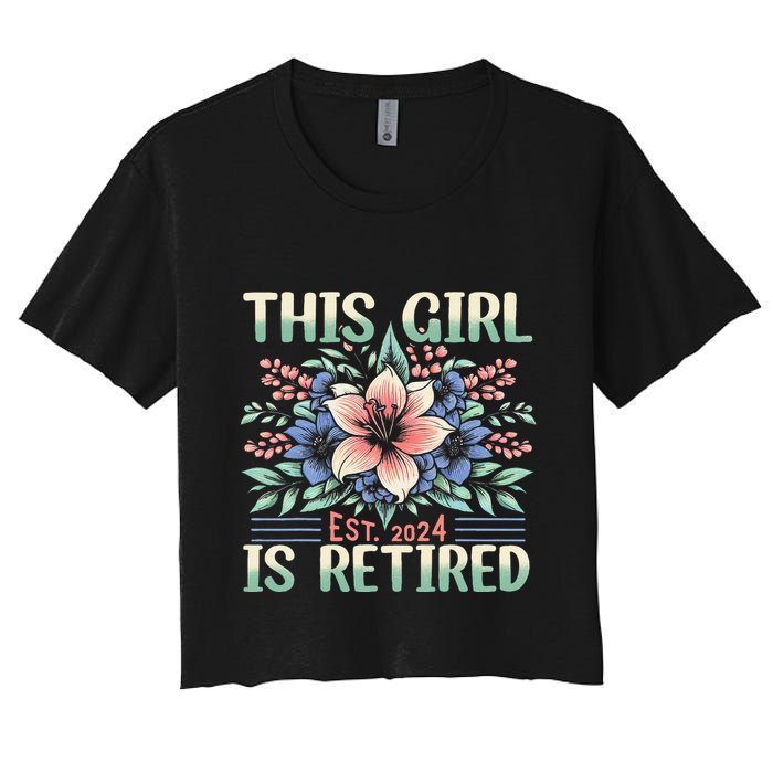 Flower Retired 2025 Not My Problem Anymore Crop Top