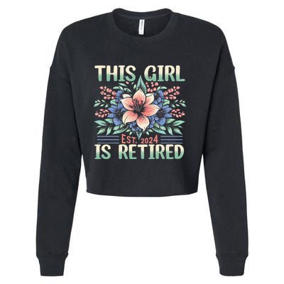 Flower Retired 2025 Not My Problem Anymore Cropped Pullover Crew